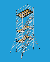 Fahrgerüst 11,20 m/9,20 m/10,20 m (inkl. 6 Plattformen)